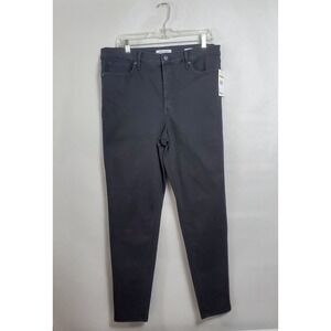 Nine West Jeans Women's Black‎ High Rise Perfect Skinny Leg Pants Size 14
